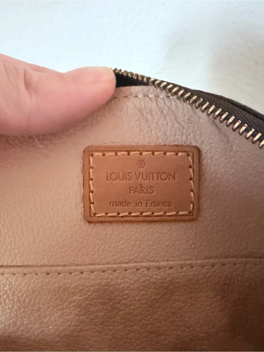 Louis Vuitton Monogram Cosmetic Pouch - Trousse Demi Ronde, Authentic